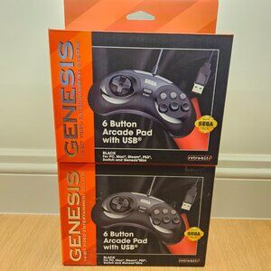 FACTORY SEALED Official Sega Genesis 6 Button Arcade Pad Retro-Bit